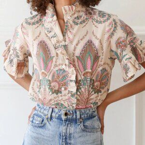 Mille Vanessa Top – Versailles from Anthropologie in a size Medium